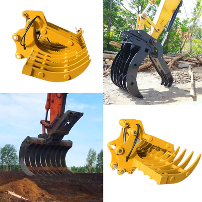 Trwałe grabie leśne do koparki, łyżka do koparki Q355B do Hitachi Zx200 Zx300