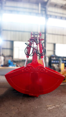Ekskawator Hydraulic Clamshell Grab Bucket, Double Cylinder Design Shell Bucket do bagrowania, załadunku i przemieszczania ziemi