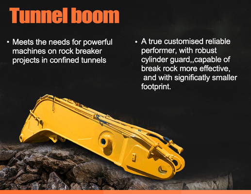 Wysokiej wytrzymałości wykopalnik tunel bum krótki wykopalnik długi ramię do wykopalnika dla kota hitachi komatsu zoomlion