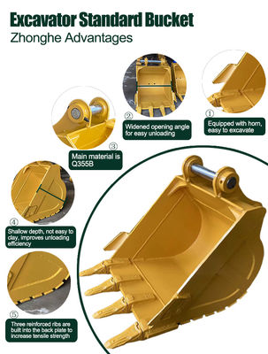 Łyżka do koparki Q355B MN400 Hardox500 0,8 1 Cbm do 320 ZX200 DX200 SY205C