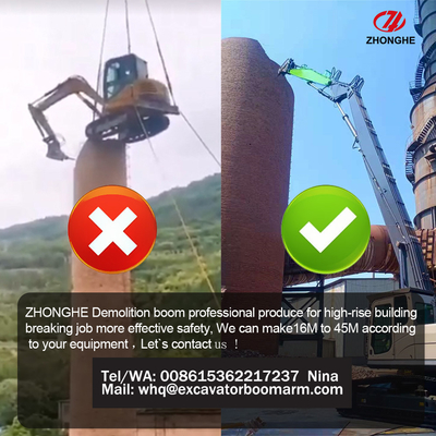 Mini Ekskawator Wielkiego zasięgu demolicji Boom Do ZX60 PC120 CAT316 ekskawator wysokiego zasięgu demolicji demolicji ekskawator