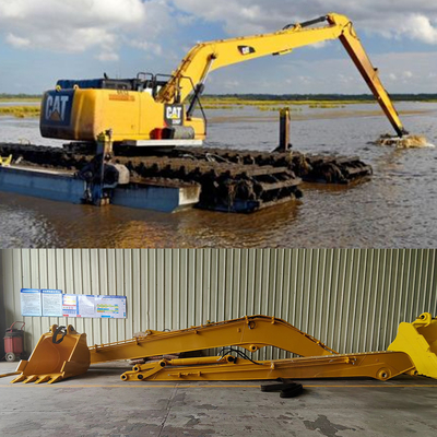 Niestandardowy długi zasięg koparki, OEM ODM 8-30 metrów przedłużony ramię wyciągu dla CAT Hitachi 6-120 ton koparki długi ramię