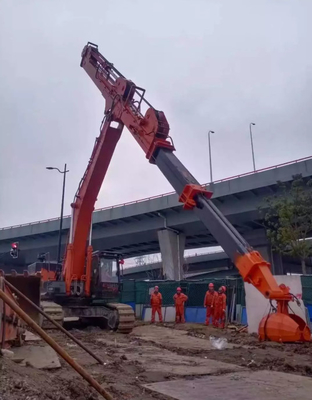 Trzyczęściowy wysięgnik teleskopowy do koparki z pompą do betonu z długim wysięgnikiem dla CAT Hitachi Kobelco