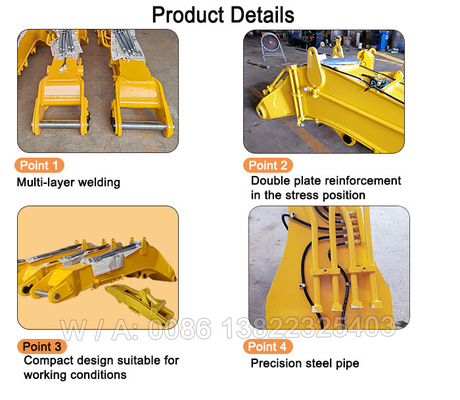 Cat Hitachi Komatsu Kobelco Ekskawator Tunel Boom