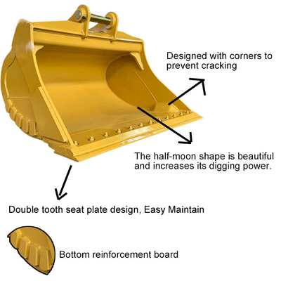 Większa długość życia kot Komatsu Hitachi Excavator Bucket Mud