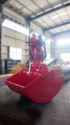 Ekskawator Hydraulic Clamshell Grab Bucket, Double Cylinder Design Shell Bucket do bagrowania, załadunku i przemieszczania ziemi