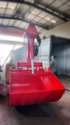 Ekskawator Hydraulic Clamshell Grab Bucket, Double Cylinder Design Shell Bucket do bagrowania, załadunku i przemieszczania ziemi
